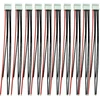 Boladge 10 vnt. 4s 5 kontaktų akumuliatoriaus balansavimo įkroviklio silikoninė kabelis 15 cm 22awg laidas Jst Xh jungties adapterio kištukas, skirtas Rc modeliui 14.8v 4s Lipo akumuliatoriui (4s)
