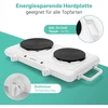 Viryklė Bomann® dviguba kaitlentė, galinga kaitlentė su nuolat reguliuojamais termostatais, 2 kaitlentės, vėsios rankenos, dviguba kaitlentė su 1500 W/1000 W, Dkp 5028 Cb