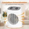 Bomann® hl 6064 cb ventiliatorinis šildytuvas su ventiliatoriaus funkcija, elektrinis šildytuvas su nuolat reguliuojamu termostatu ir 2 šilumos nustatymais, osciliuojantis šildytuvas voniai, virtuvei, garažui