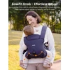 Bonoch nešyklė kūdikiams nuo gimimo - ergonomiška nešyklė su Easefit reguliavimo mygtuku sveikam klubų vystymuisi, skirta kūdikiams nuo 3-20 kg, medvilninė nešyklė kūdikiams nuo 3-24 mėn., 3 seilinukai