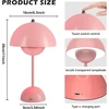 Bordeag grybo formos staliniai šviestuvai, stalinė lempa, belaidė stalinė lempa, naktinė lempa, stalinė lempa, led stalinė lempa, reguliuojamo ryškumo stalinė lempa su 3 ryškumo režimais miegamajam, biurui (16 x 28 cm)