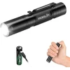 Boruit rj13 mini žibintuvėlis su aa baterija, įkraunamas 500 liumenų mažas žibintuvėlis su spaustuku, 5 režimai su atminties funkcija, skirtas stovyklavimui, namams, lauke, avariniams atvejams