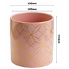 Botle keraminis rožinis aukso spalvos glamūrinis vazono dangtelis