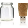 Bottle 16gb Usb atmintinė, rašiklis, atminties laikmena, permatomas stiklinis kamštelis