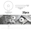 Boumvid poveržlės nerūdijančio plieno m5 x 25 mm, 20 vnt. pakuotė, 304 a2 v2a, didelės korpuso poveržlės din9021 / iso7093, metalinės poveržlės srieginiams strypams, veržlėms ir varžtams