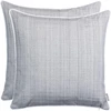 Brandsseller 2 lauko pagalvėlių užvalkalų rinkinys, 45 x 45 cm, atsparūs oro sąlygoms dekoratyviniai pagalvėlių užvalkalai lino išvaizdos, vandeniui atstumiantys dekoratyviniai pagalvėlių užvalkalai su užtrauktuku sodui, balkonui ir terasai, šviesiai pilk