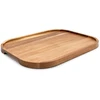 Bredemeijer didelis medinis padėklas 40 x 30 cm - elegantiškas akacijos medienos padėklas su šoninėmis rankenomis - užkandžiams ar gėrimams