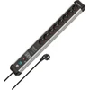 Brennenstuhl Premium Protect-line maitinimo juosta su 8 lizdais ir apsauga nuo viršįtampių 60 000 A (daugialypis lizdas su jungikliu ir 3 m kabeliu, pagaminta Vokietijoje) sidabrinė/juoda