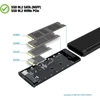 Brightium M.2 Ngff/nvme išorinis standžiojo disko dėklas Usb 3.1 Gen 2 Type C Rgb apšvietimas palaiko kelias operacines sistemas nešiojamas ir tvirtas dizainas idealiai tinka perkėlimams