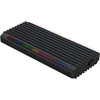 Brightium M.2 Ngff/nvme išorinis standžiojo disko dėklas Usb 3.1 Gen 2 Type C Rgb apšvietimas palaiko kelias operacines sistemas nešiojamas ir tvirtas dizainas idealiai tinka perkėlimams