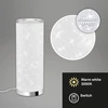 Briloner Leuchten 7332-018 led stalinė lempa su žvaigždžių efektu, laidiniu jungikliu, 5 w, 400 liumenų, 3000 kelvinų, balta/chromuota, 352 x 131 mm (a x s)