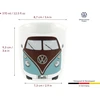 Brisa Vw Collection - didelis keramikinis kavos/arbatos/cappuccino puodelis Volkswagen T1 Bulli Bus dizaino (autobuso priekis/benzininė ir ruda)
