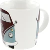 Brisa Vw Collection - didelis keramikinis kavos/arbatos/cappuccino puodelis Volkswagen T1 Bulli Bus dizaino (autobuso priekis/benzininė ir ruda)