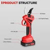 Brushless elektrinės genėjimo žirklės 50 mm 2 pavaros akumuliatorinės žirklės +2 akumuliatoriai