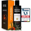 Buddy Bruno® Šampūnas jautriems šunims | Su vitaminais + natūrali priežiūra su šaltalankių ekstraktu | Veganiškas | Atstato odą ir kailį | Apsaugo nuo kvapų ir niežulio, dermatologiškai patikrintas | 250 ml