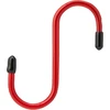 Bulk Hardware Bh01913 raudonas plastiku dengtas S formos virtuvės kabliukas, 100 mm (4 colių) - 2 vnt.