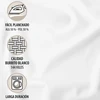 Burrito Blanco patalynės komplektas iš medvilnės mišinio vienai lovai, 150 cm pločio (+ galimi dydžiai), 3 dalių (antklodės užvalkalas, pagalvės užvalkalas ir paklodė su guma), natūrali balta 241 (150 x 190/200 cm)