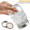 Buygoo 6 vnt. stiklainių su užsukamais dangteliais, 500 ml, mason stiklainis su dangteliu, stiklainiai avižoms per naktį su dangteliu, stiklainiai su užsukamais dangteliais, avižoms per naktį, marinavimui, maisto ruošos laikymui