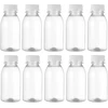 Cabilock 10 vnt. 250 ml pieno butelių su dangteliais, skaidrūs ąsočiai, plastikiniai sulčių buteliai, talpa priėmimui, kelionėms, laukui
