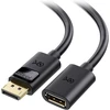 Cable Matters Displayport į Displayport ilgintuvas (dp kištukas į Dp lizdą, Displayport ilgintuvas) skirtas 8k, 4k, 1440p, 1080p (full Hd) - juodas 1.8 m