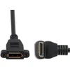 Cablecc Displayport Ekranas Port jungtis iš tėviškos į moterišką 90 laipsnių kampu aukštyn nukreiptas prailginimo kabelis