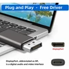 Cablecc Displayport Ekranas Port jungtis iš tėviškos į moterišką 90 laipsnių kampu aukštyn nukreiptas prailginimo kabelis