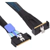 Cablecc mini cool edge io mcio kampu pci-e 5.0 pci-e slimline sas 8i 74 kontaktų jungtis į 74 kontaktų mcio jungtį, 35 cm