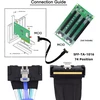 Cablecc mini cool edge io mcio kampu pci-e 5.0 pci-e slimline sas 8i 74 kontaktų jungtis į 74 kontaktų mcio jungtį, 35 cm