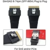 Cablecc Pci-e Slimline Sas 4.0 Sff-8654 8i 74pin Host to Sff-8654 74pin Slim Sas Target Cable 50 cm