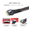 Cablecc Pci-e Slimline Sas 4.0 Sff-8654 8i 74pin Host to Sff-8654 74pin Slim Sas Target Cable 50 cm