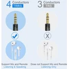 Cablecreation 3.5mm Trrs aux audio kabelis, 3m, jungtis iš tėviškos į moterišką, stereo audio kabelio adapteris, 90 laipsnių kampu, 4 laidų (suderinamas su mikrofonu), juodas ir baltas