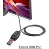 Cablecreation Gold (ilgas 16 pėdų) itin spartus Usb 2.0 aktyvusis ilgintuvas, Usb 2.0 ilgiklis Usb A-male į A-female kabelis, 5 m/16 pėdų, juodas