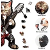 Dėlionė Cadeaujoie Rock Cat medinis galvosūkis suaugusiems, medinis galvosūkis suaugusiems, medinis galvosūkis su netaisyklingos unikalios formos detalėmis, medinis galvosūkis su medine dovanų dėžute