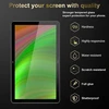 Cadorabo 3 x tabletės apsauginis stiklas, skirtas Huawei Mediapad T5 10 (10,1 colio) - 3 vnt. apsauginė plėvelė itin skaidri, tinkanti dėklams - grūdinto stiklo ekrano apsauginė plėvelė 9h atsparumo įbrėžimams