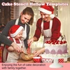 Cake Stencil, buttercream, 4 gražių ir daugkartinių tortų trafaretų rinkinys, tortų trafaretai, plastikiniai reljefiniai trafaretai tortų dekoravimui, dekoravimas
