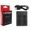 Camlight usb dviguba baterijų įkroviklis, skirtas sjcam sj7 star