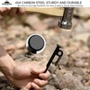 Campingmoon 8 vnt. anglinio plieno palapinės kuoliukai, skirti sunkiam naudojimui S45c juoda danga, skirti kietai žemei T30-8
