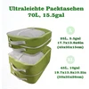 Canbox kompresiniai pakavimo kubeliai, itin lengvas išplečiamas lagamino organizatorių rinkinys, vandeniui atsparūs nailoniniai pakavimo kubeliai, kompresiniai pakavimo maišeliai lagaminams ir kuprinėms (2 dalių rinkinys)