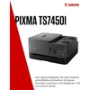 Canon Pixma Ts7450i daugiafunkcis spausdintuvas 3-in-1 rašalinis, spausdinimas, kopijavimas, skenavimas, A4, 35 lapų Adf, Oled, Wi-fi, dvipusis spausdinimas, 2 popieriaus dėklai, suderinamas su Pixma Print Plan prenumerata