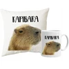 Capybara puodelis + pagalvė su užpildu kaip dovana