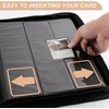 Card binder prekybos kortelėms 9 kišenės, užsegamas mtg kortelių segtuvas su 432 šoninio įkrovimo kišenėmis, kortelių albumas tinkamas tcg beisbolo futbolo sporto kortelėms, lengvas kortelių įdėjimas kolekcijos segtuvas juodas