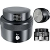 Carrottimes espresso štampas 53 mm, reguliuojamo gylio kavos štampas su kalibruotu antgaliu, 100% nerūdijančio plieno štampas espresso aparatams, tinka breville 53 mm portafiltro krepšeliui (juodas)
