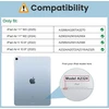 Casafuny dėklas, skirtas ipad air 11 colių (m3/m2 2025/2024), ipad air 6/5/4 gen 10.9 colių (2022/2020), pu odos planšetinio kompiuterio apsauginis dėklas, daugia kampų stovas su automatiniu užmigdymu/pažadinimu, raudonas