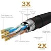 Cat 7 100m Vandeniui atsparus tinklo kabelis su Rj45 jungtimis