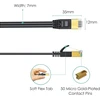 Cat 7 Ethernet kabelis 1m, plokščias, pintas, 10gbps