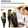 Cat 8 Ethernet kabelis 3m, 40 Gbps, 2000 Mhz, Rj45, juodas