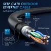 Šakotuvas Cat 8 tinklo kabelis 15m, 40gbps, S/ftp, lauko/vidaus, žalias