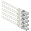 Cat6 ethernet lan patch cord tinklo kabelis cat 6 - 1m baltas - 5 vnt sftp pimf lszh varinis