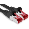 Cat6 Ethernet tinklo kabelis, 1m, juodas, Rj45, 1000 Mbit/s