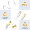 Cat7 tinklo kabelis 15 m ethernet gigabitinis lan kabelis 10 gbps 600 mhz interneto patch kabelis tinklams, komutatoriams, maršrutizatoriams, modemams, pc, baltas